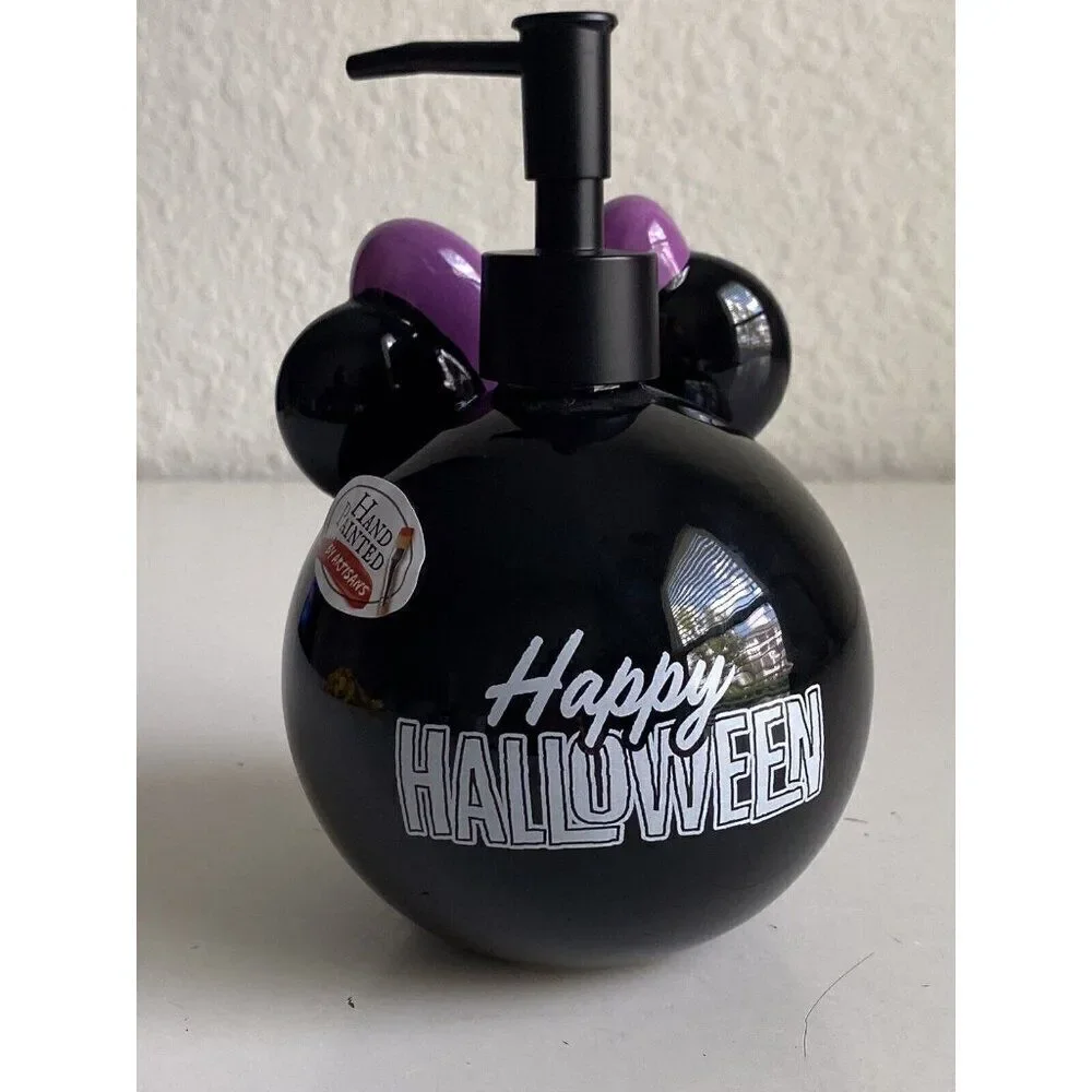 Disney‎ Minnie Mouse Halloween Skeleton Ceramic Soap Lotion Dispenser NEW